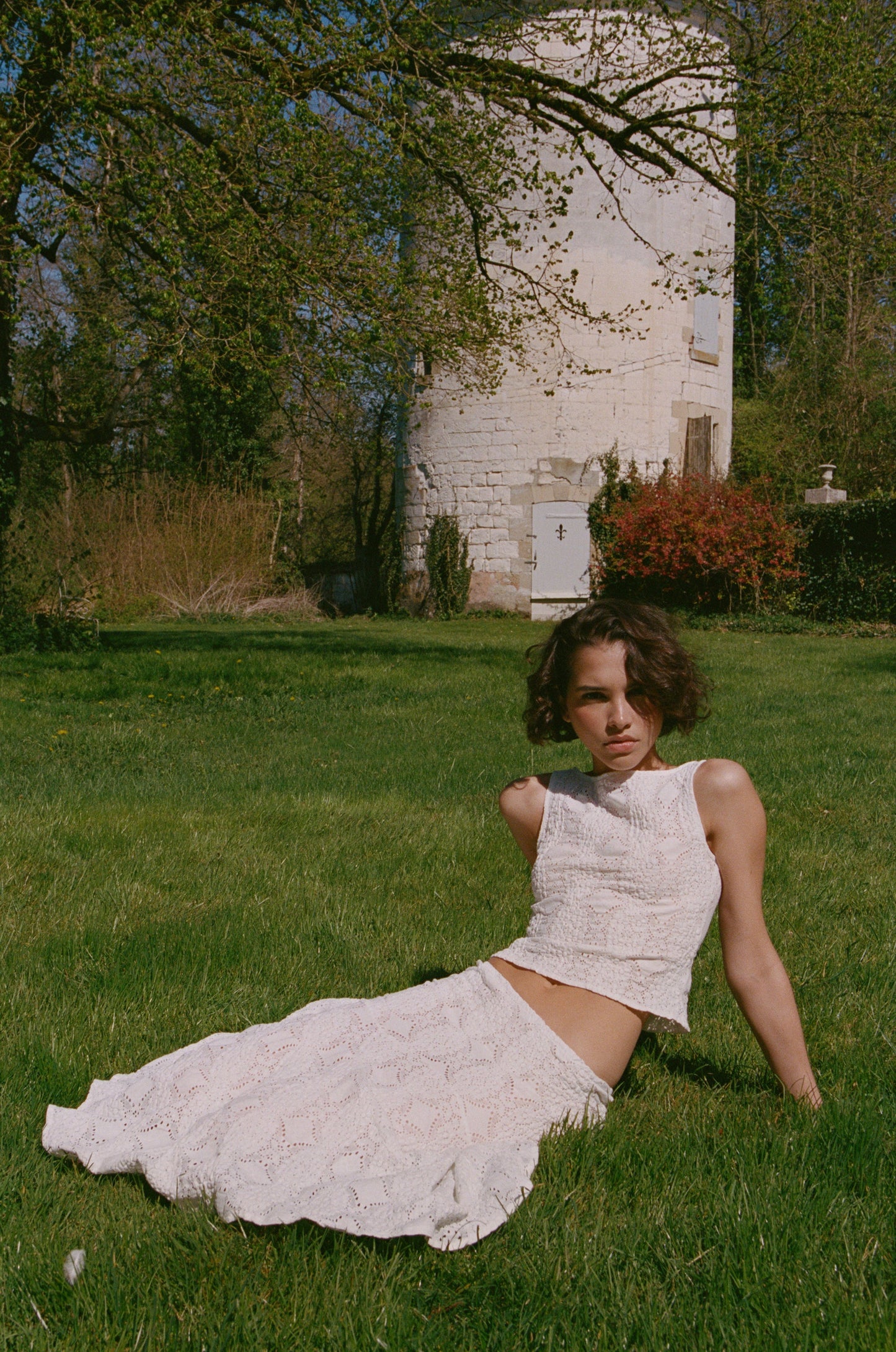 Maeve Midi Skirt (White)