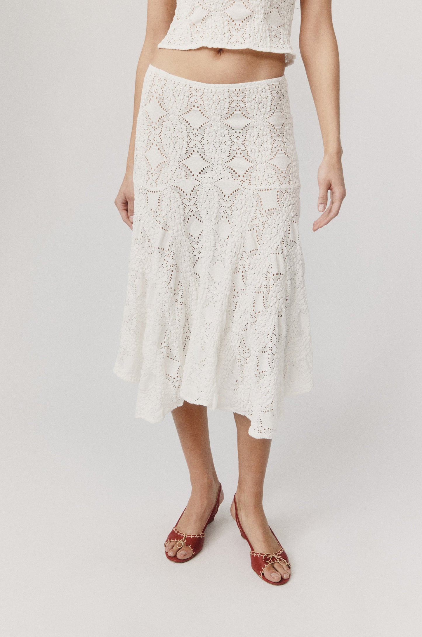Maeve Midi Skirt (White)