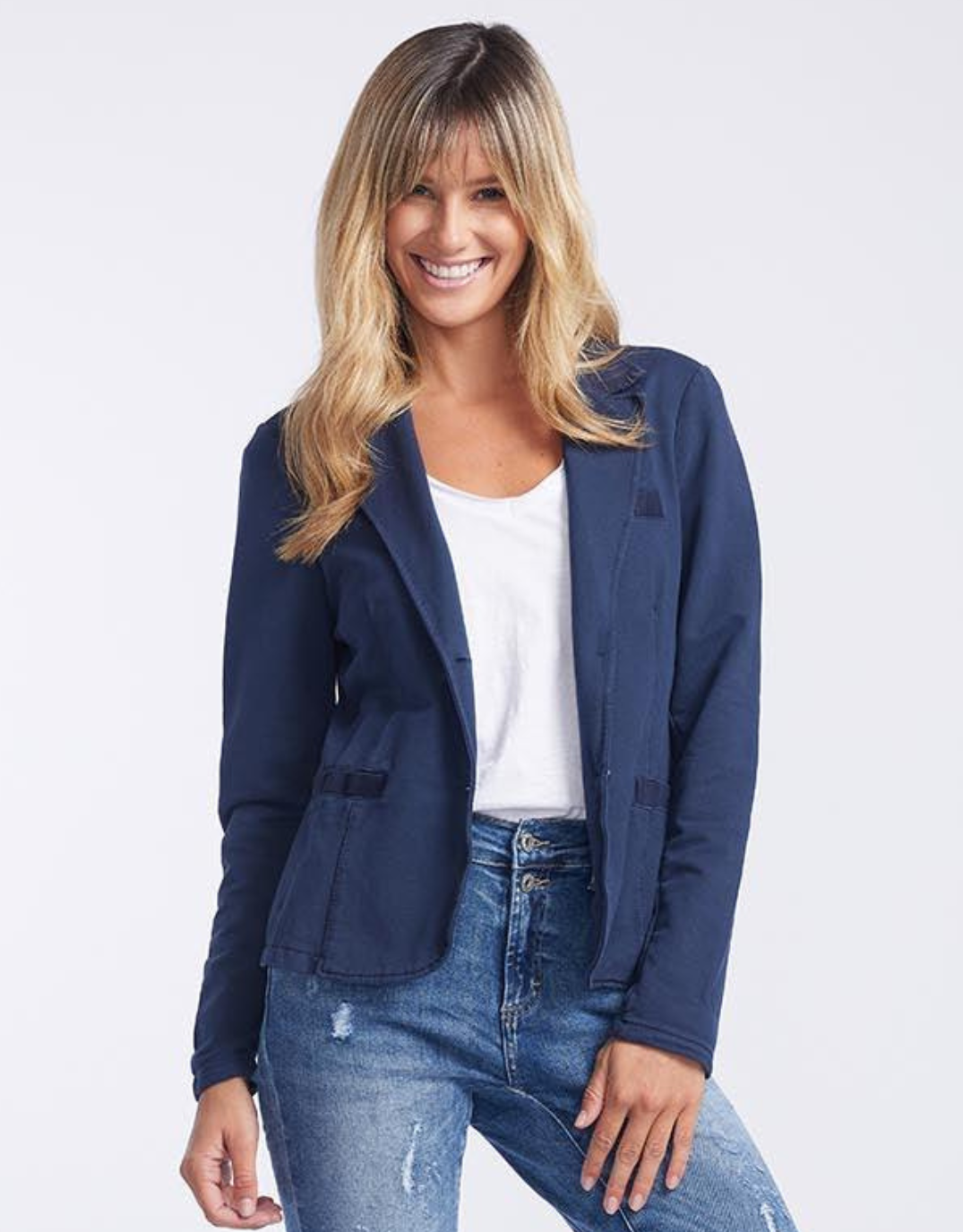 Image of Jackets. Product name - Maha Jacket Navy in Navy colour by brand - Italian Star
