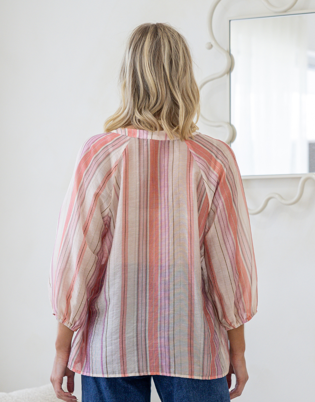 132 Fashion Malta Blouse (Sunset Stripe)