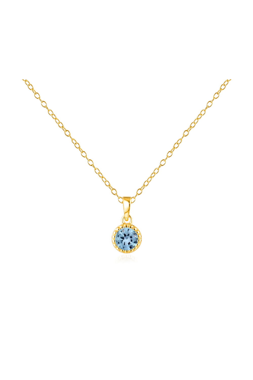 Image of Necklaces. Productname: Jewel Citizen | Birthstone Necklace | March in Stone colour by brand - Jewel Citizen