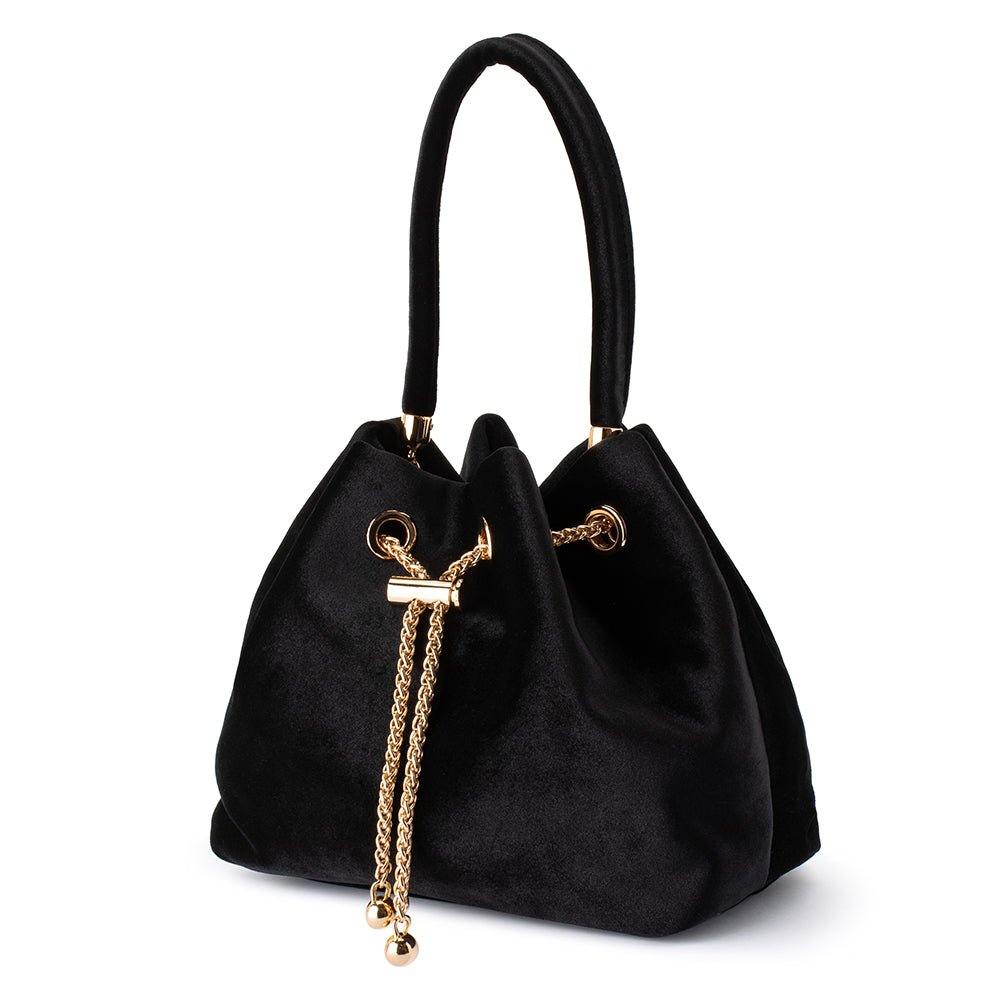 Olga Berg MARGIE Velvet Pouch (Black)