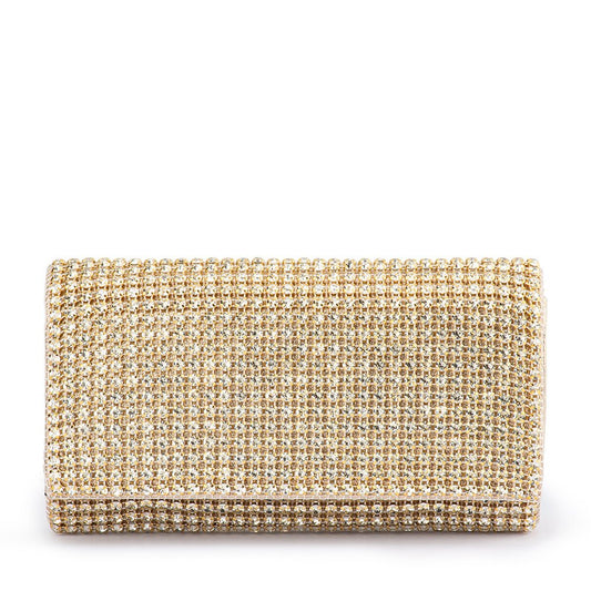 Olga Berg MARIANA Crystal Clutch (Champagne)