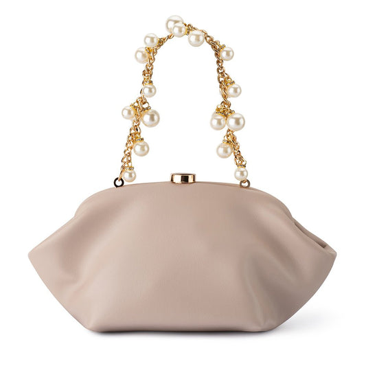 Olga Berg MARINA Pearl Clutch (Natural)