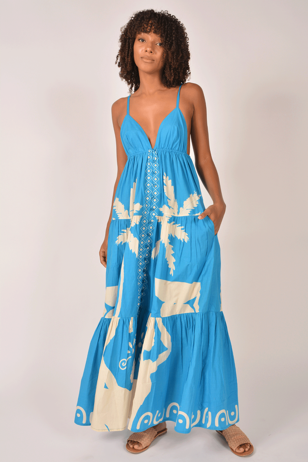 Image of Dresses. Productname: Itami Marini Dress ASOF Blue in Blue colour by brand - Itami Division