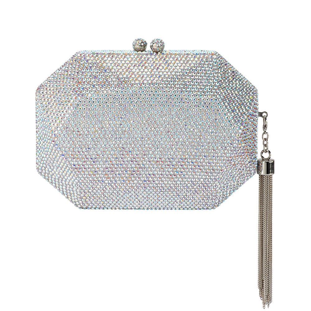 Image of Bags. Productname: MATTY Crystal Clutch in Aurora colour by brand - Olga Berg