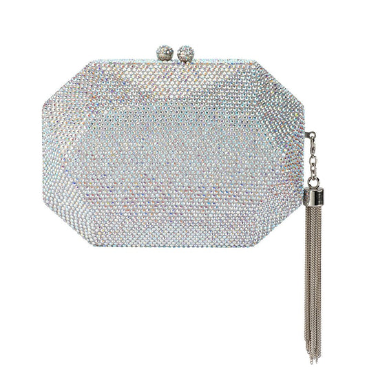 Image of Bags. Productname: MATTY Crystal Clutch in Aurora colour by brand - Olga Berg