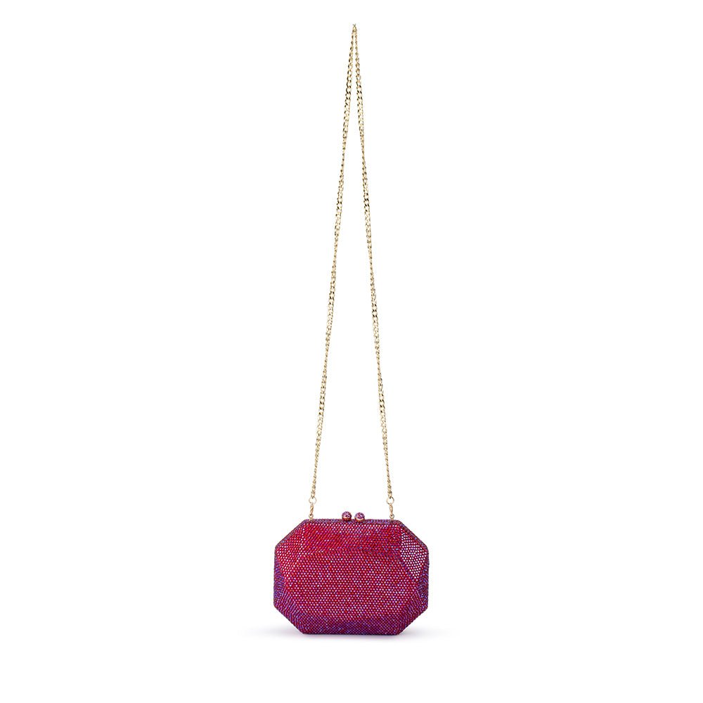 Olga Berg MATTY Crystal Clutch (Red)