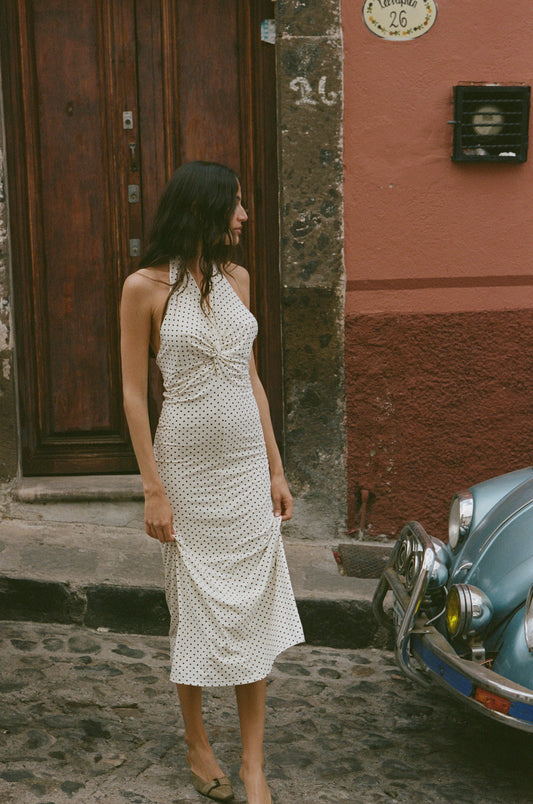 Image of Dresses. Product name - Maude Dress in Polka Dot colour by brand - With Jéan