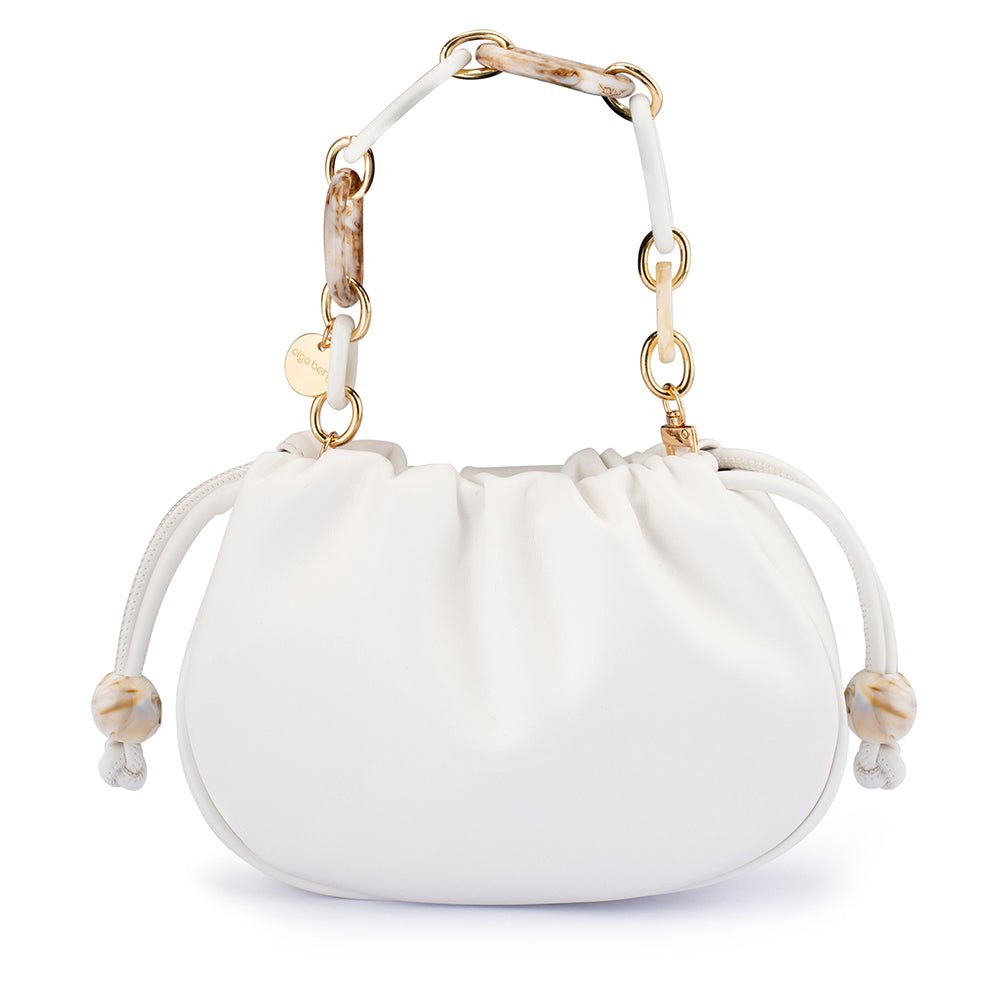 Olga Berg MAVIS Acrylic Handle Pouch (White)