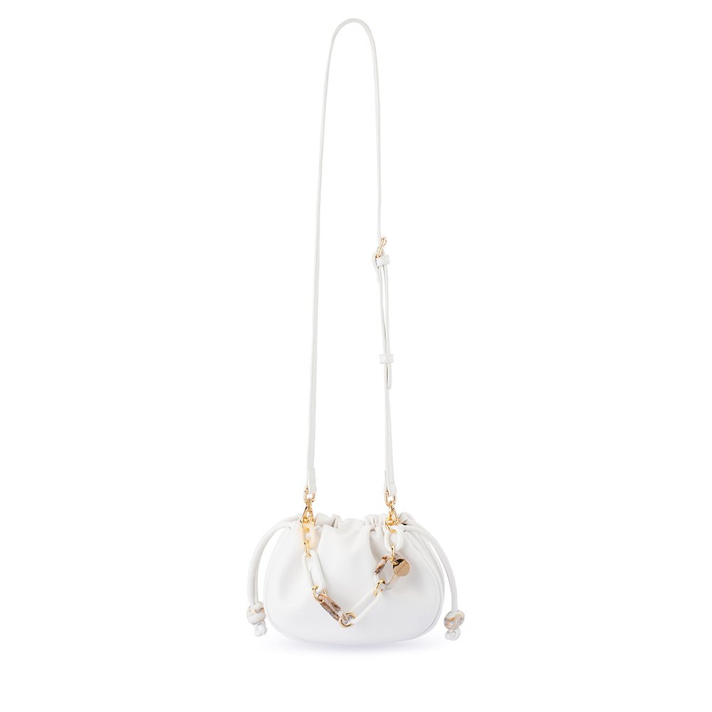 Olga Berg MAVIS Acrylic Handle Pouch (White)