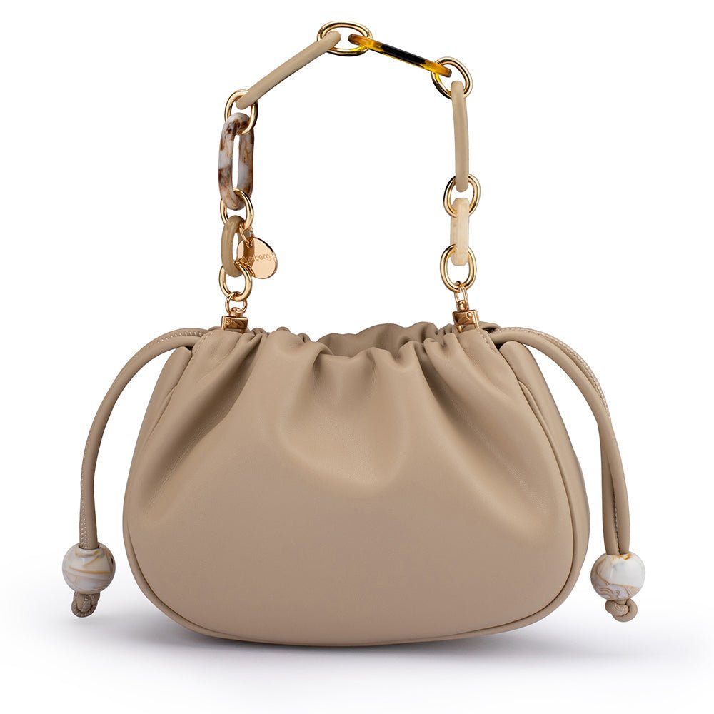 Olga Berg MAVIS Acrylic Handle Pouch (Natural)