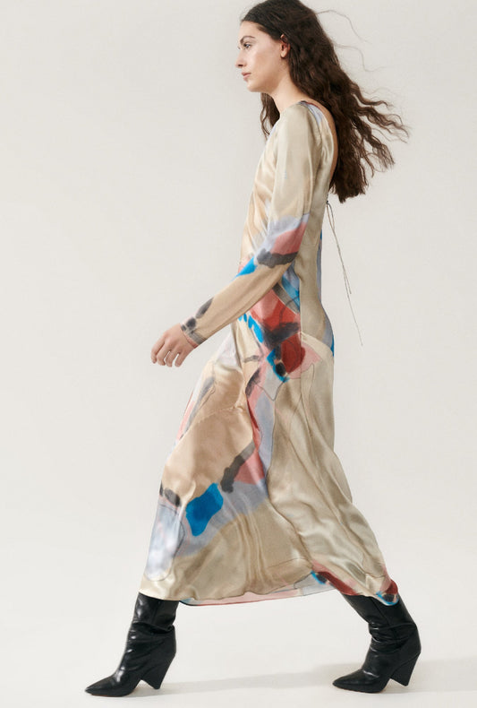 Image of Dresses. Productname: Sienna Dress Expressionist in Expressionist colour by brand - Silk Laundry