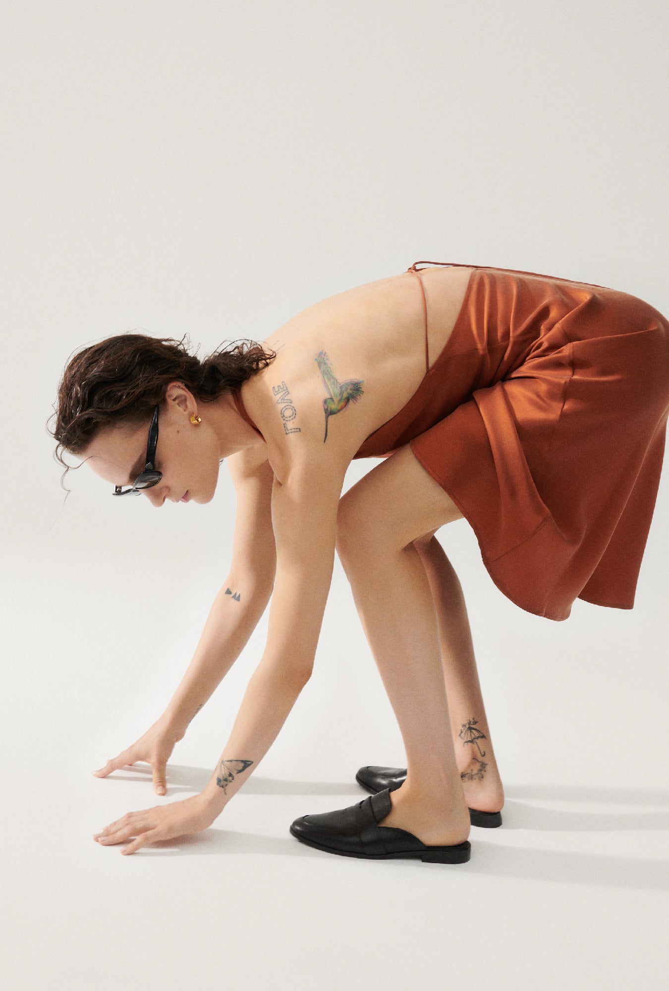 Silk Laundry Halter Dress (Umber)