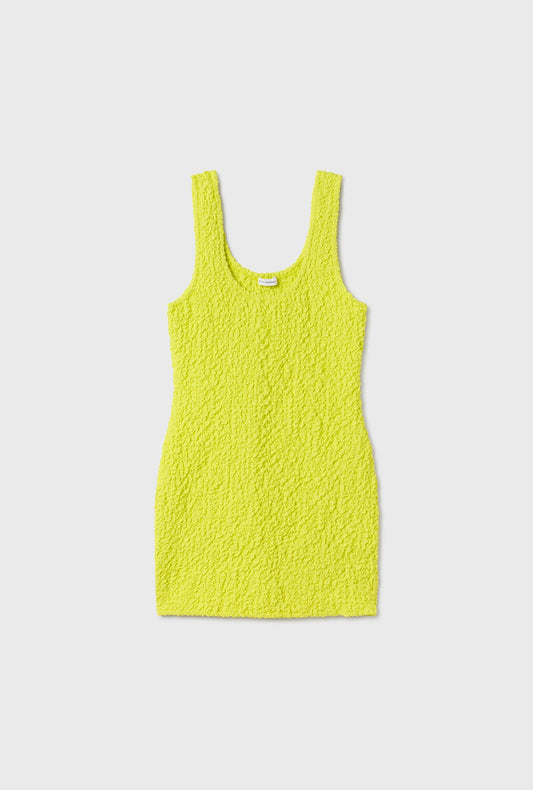 Silk Laundry Popcorn Mini Dress (Absinthe)