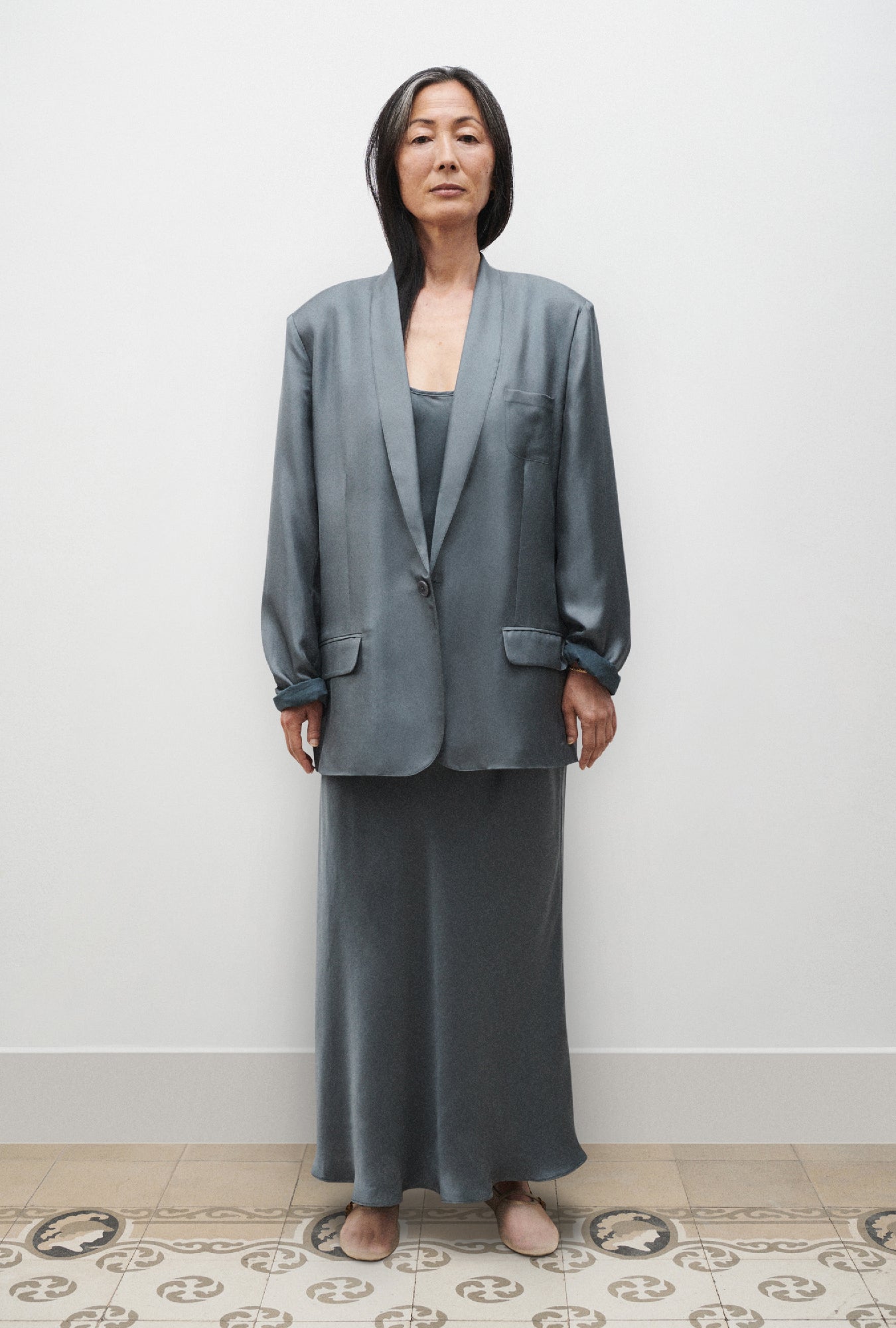 Image of Dresses. Product name - 1996 Dress Slate in Slate colour by brand - Silk Laundry