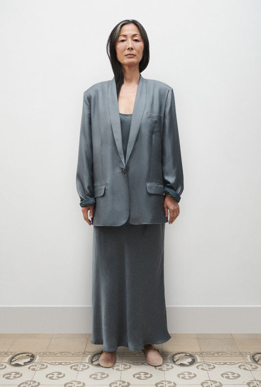 Image of Dresses. Product name - 1996 Dress Slate in Slate colour by brand - Silk Laundry