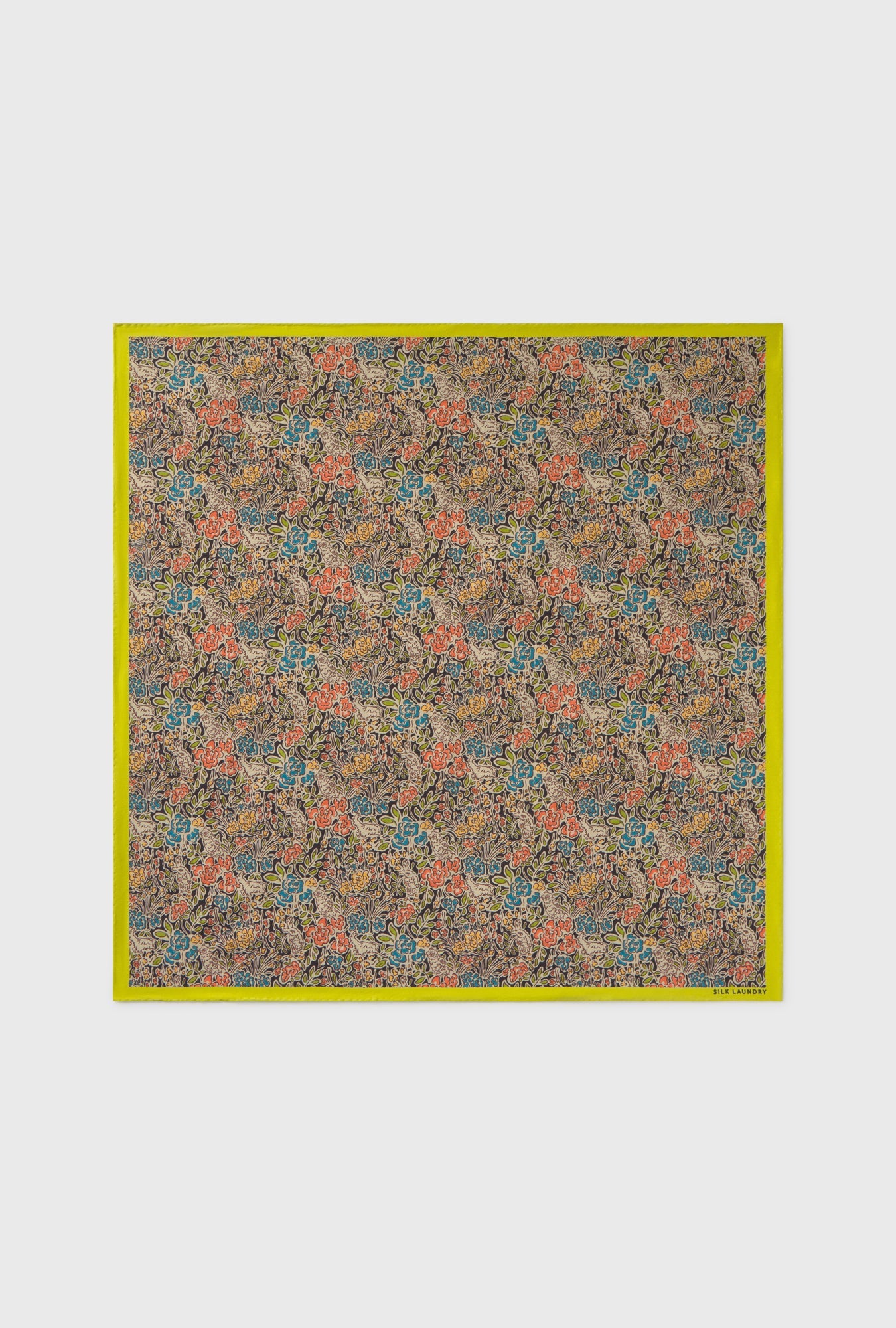 Silk Laundry Twill Scarf (Sugar Floral)