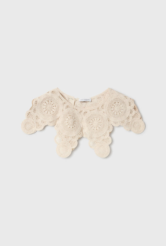 Silk Laundry Doilies Collar - (Off-White)
