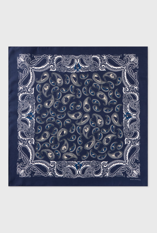 Silk Laundry Scarf (Hounds Paisley)