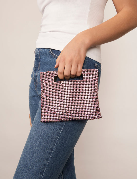 Image of Bags. Productname: Colette SHIMMER FLAT CLUTCH in Pink colour by brand - Colette