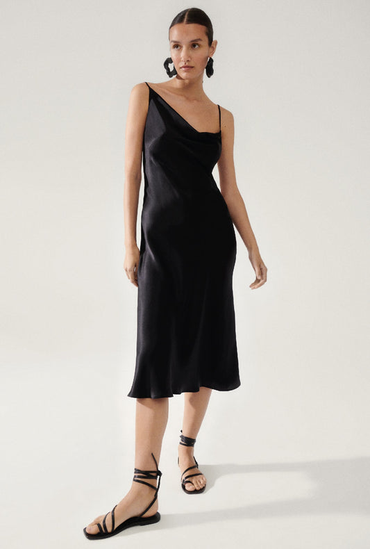 Image of Dresses. Product name - Carrie Dress Black in Black colour by brand - Silk Laundry