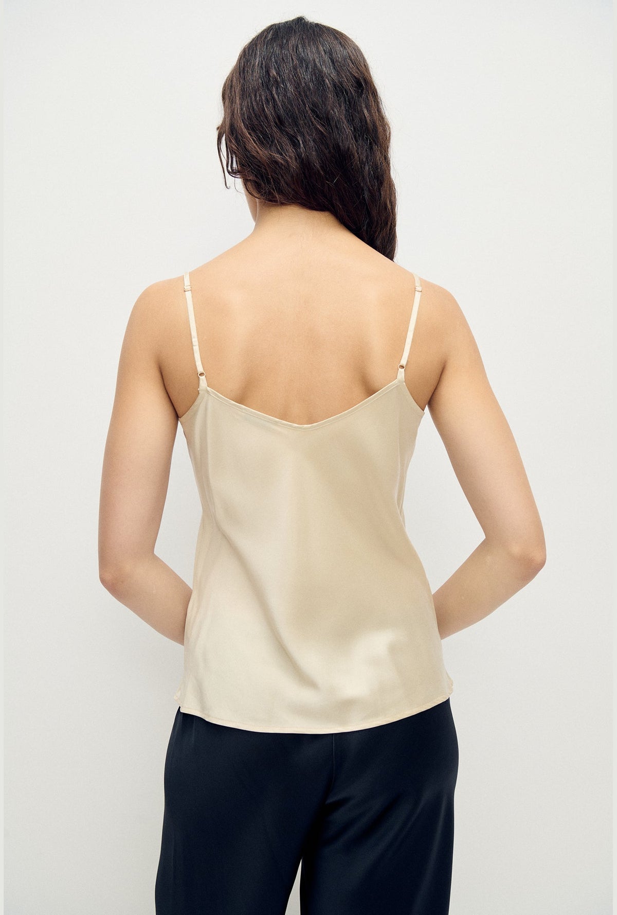 Silk Laundry Bias Cut Cami (Hazelnut)
