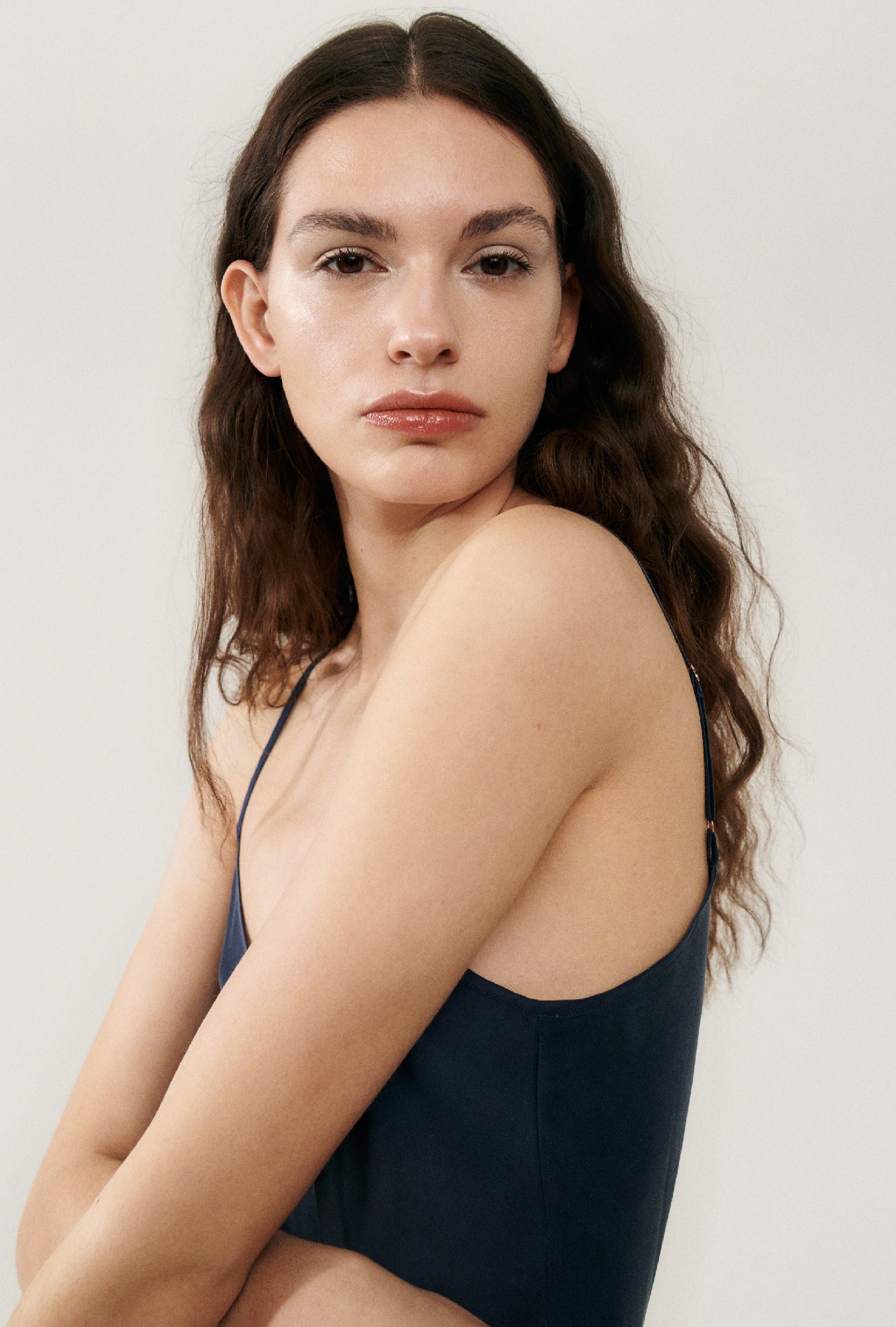 Silk Laundry 90s Slip Dress (Midnight)