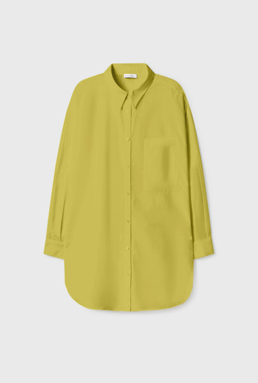 Laundry Cotton Silk Round Shirt (Limelight)