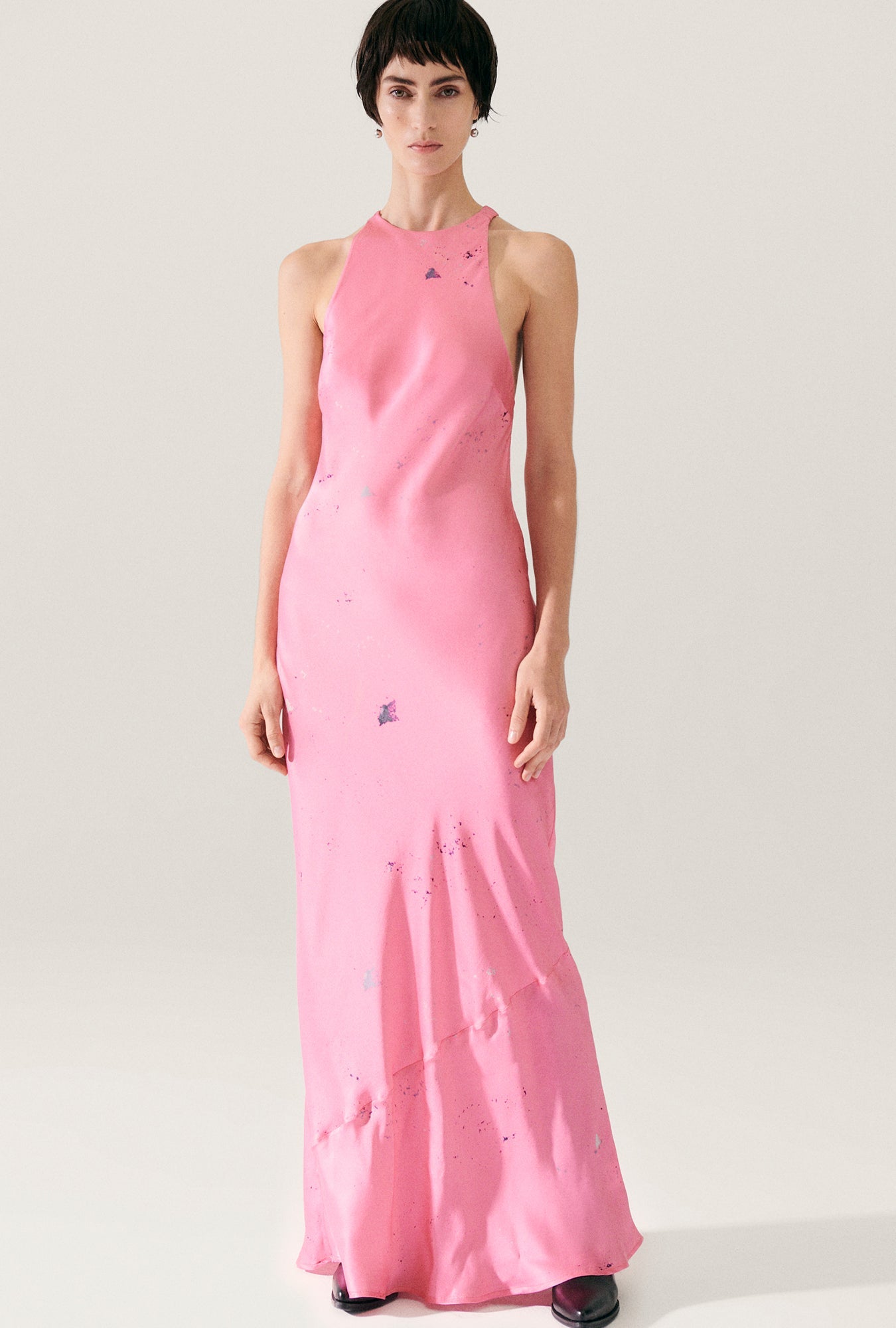 Image of Dresses. Product name - High Low Dress Hog Wash in Hog Wash colour by brand - Silk Laundry