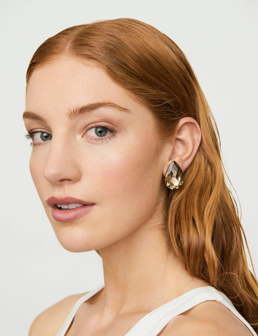 Image of Earrings. Product name - SOLOIST TEARDROP CLIP EARRING in Print colour by brand - GROUP48