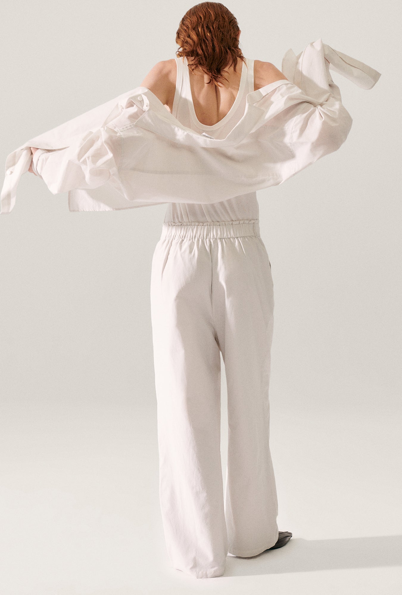 Laundry Cotton Silk Paper Bag Pants (Dust)