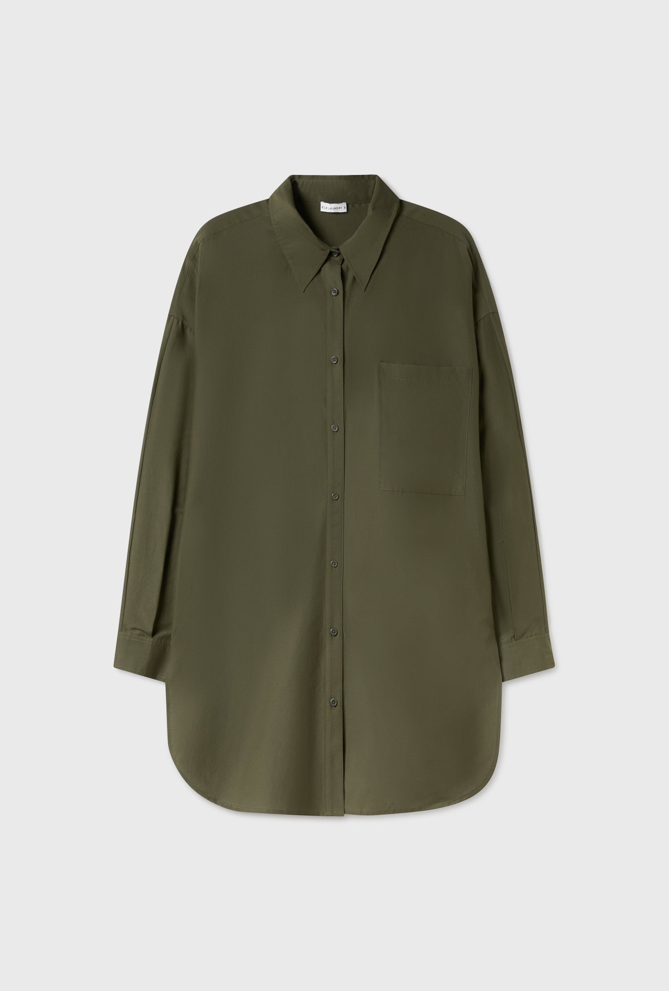 Laundry Cotton Silk Round Shirt (Pine)