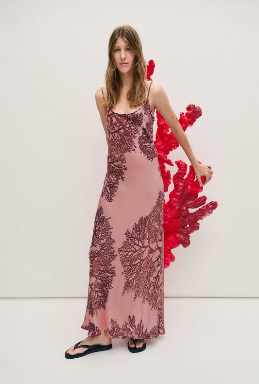 Image of Dresses. Productname: Silk Laundry 1996 Dress in Pressed Coral colour by brand - Silk Laundry