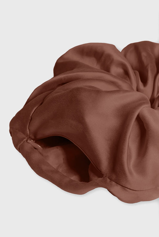 Image of Hair Accessories. Product name - Secret Scrunchie Root in Root colour by brand - Silk Laundry