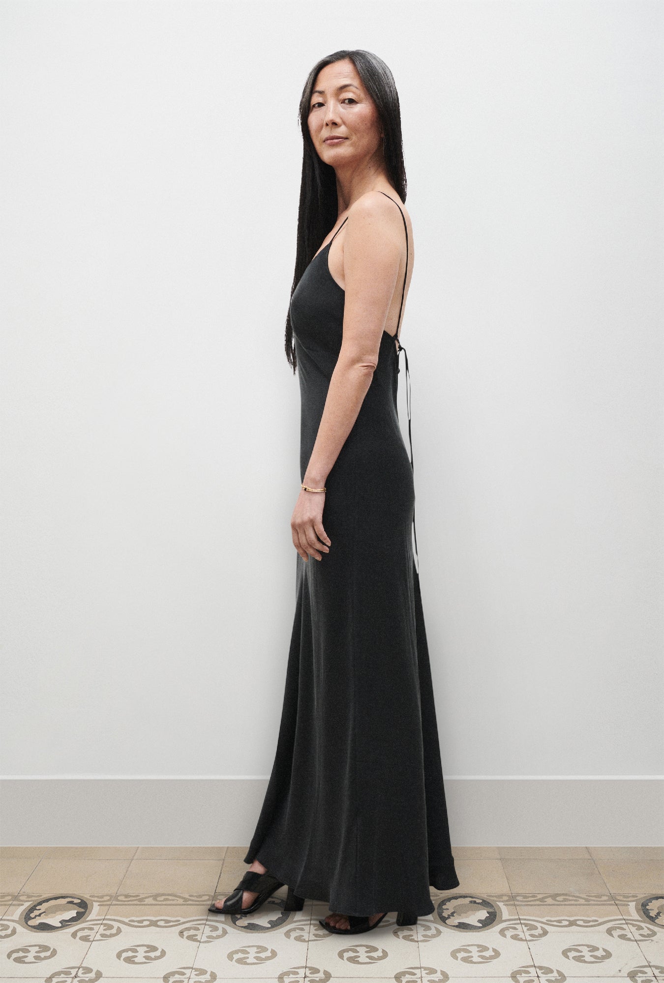Image of Dresses. Product name - Deco Rouleau Dress Black in Black colour by brand - Silk Laundry