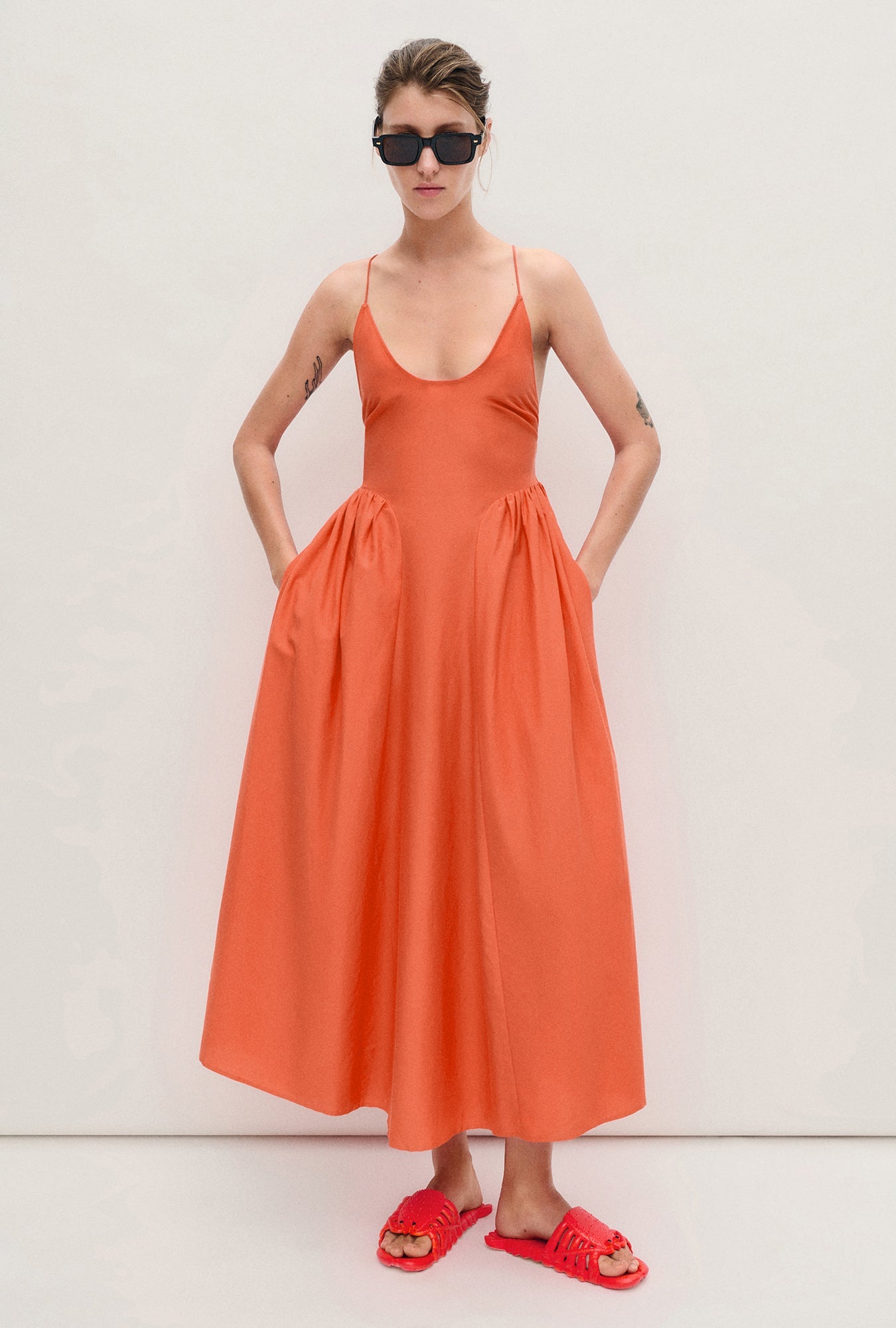 Image of Dresses. Product name - Dive Dress Snapper in Snapper colour by brand - Silk Laundry