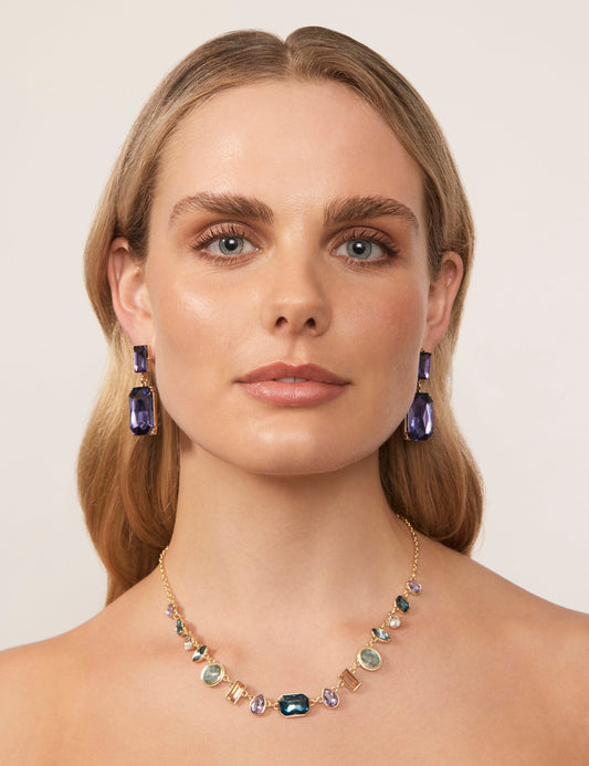 Image of Earrings. Productname: Colette INTERLUDE RECTANGLE DROP EARRING in Print colour by brand - Colette