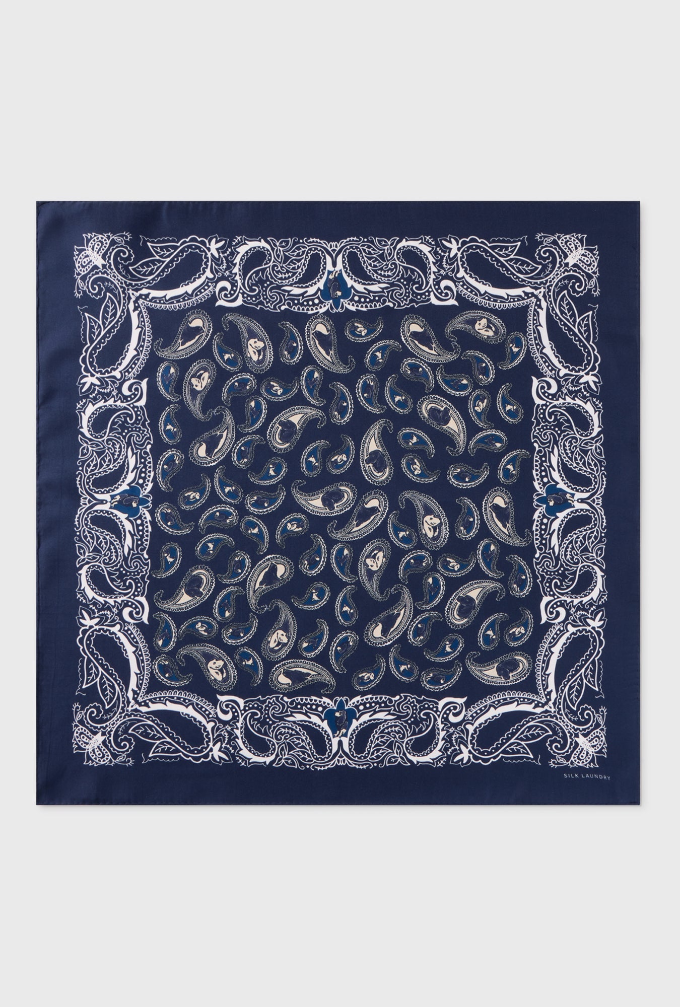 Silk Laundry Scarf (Hounds Paisley)
