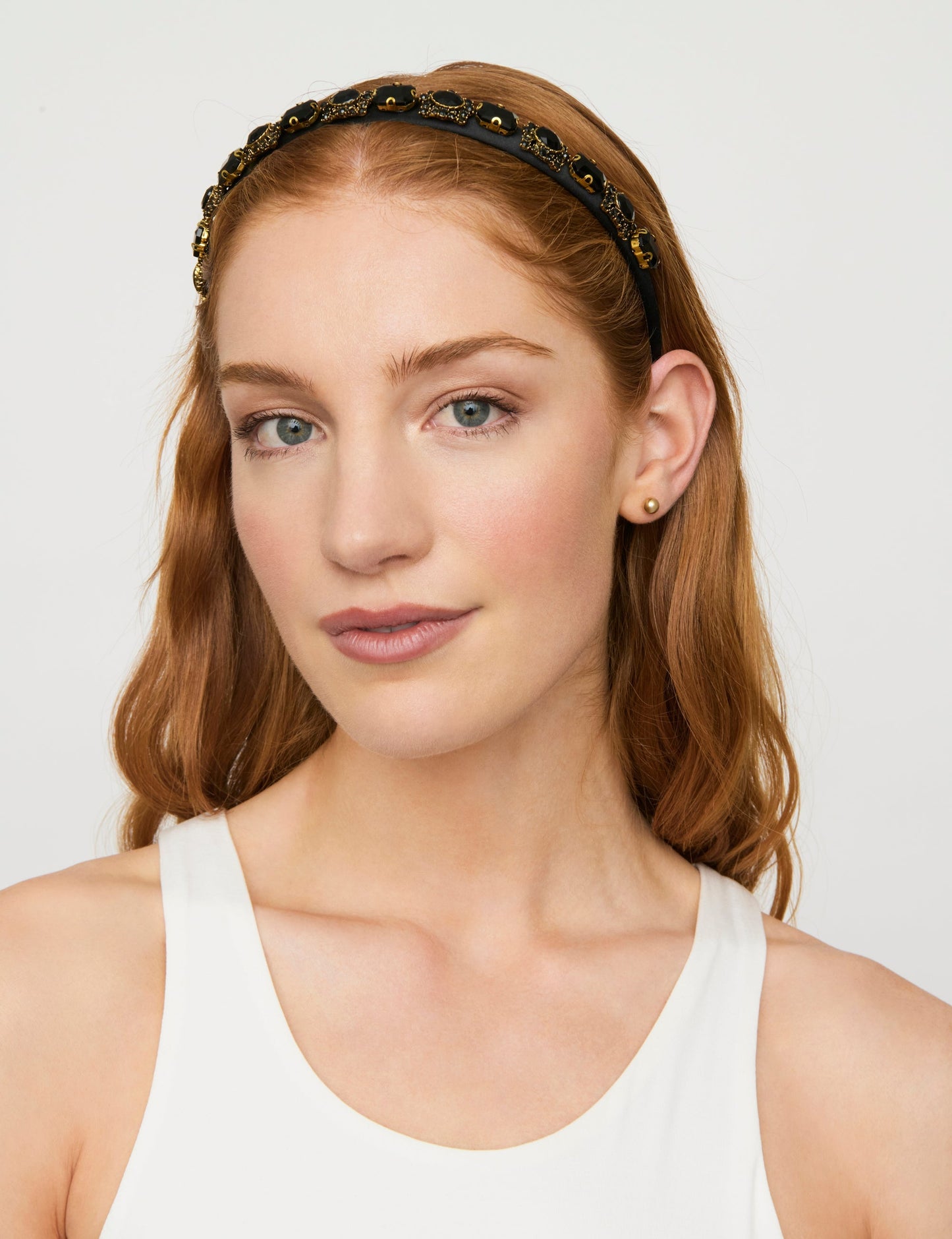 GROUP48 JEWEL BOX STONE NARROW HEADBAND (Print)