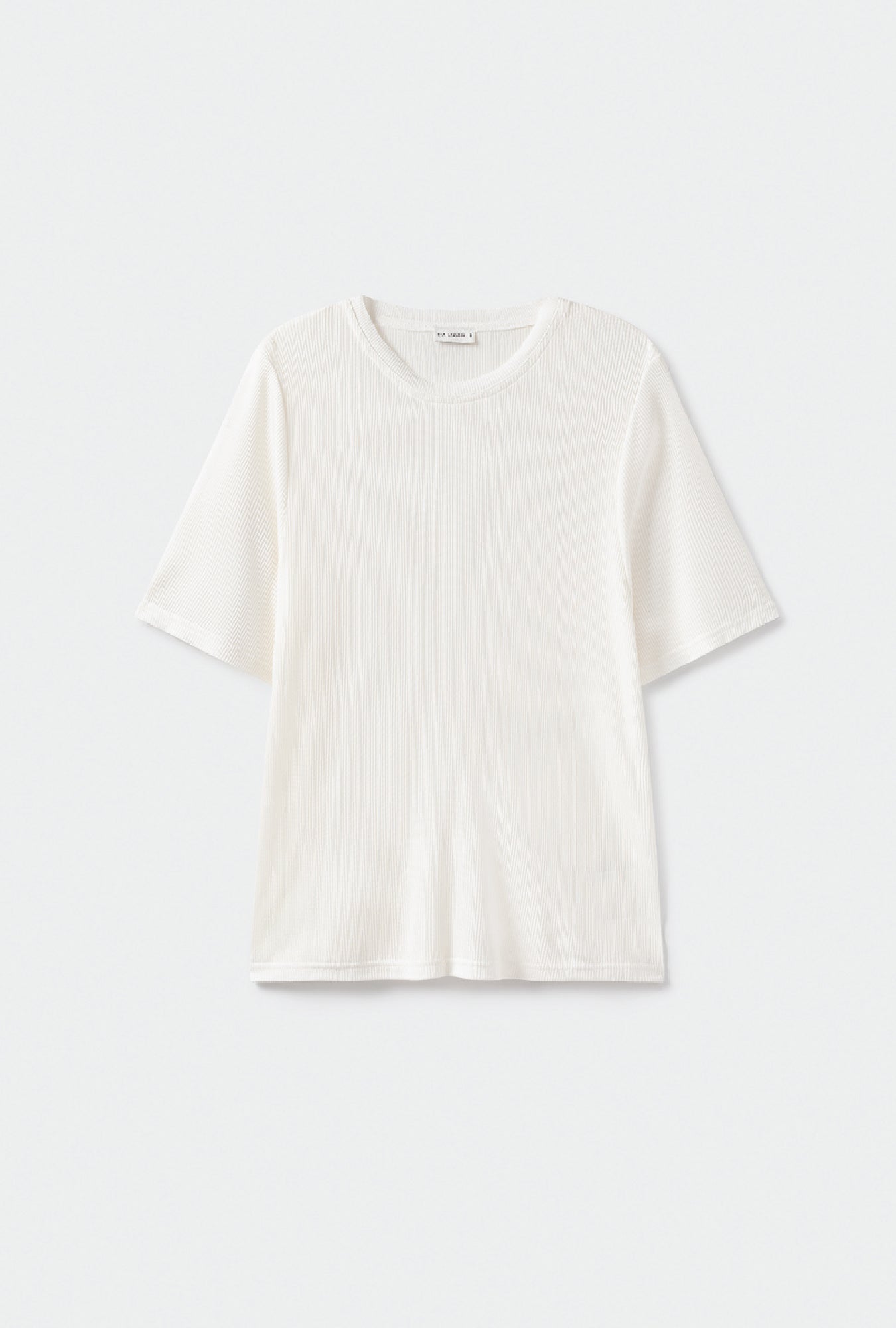 Silk Laundry Ribbed T-Shirt (White)