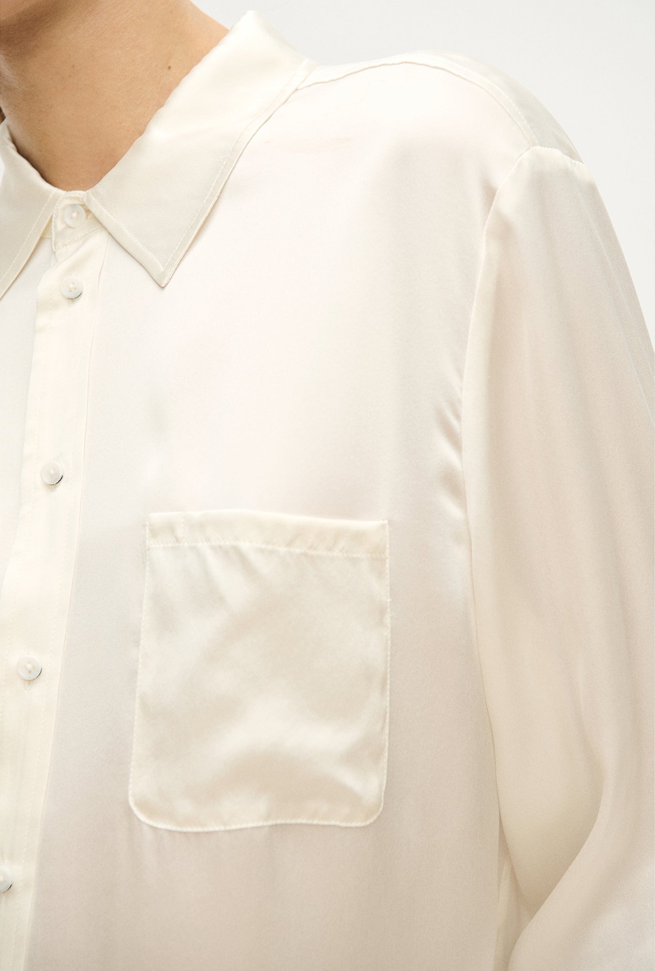 Silk Laundry Boyfriend Shirt (White)