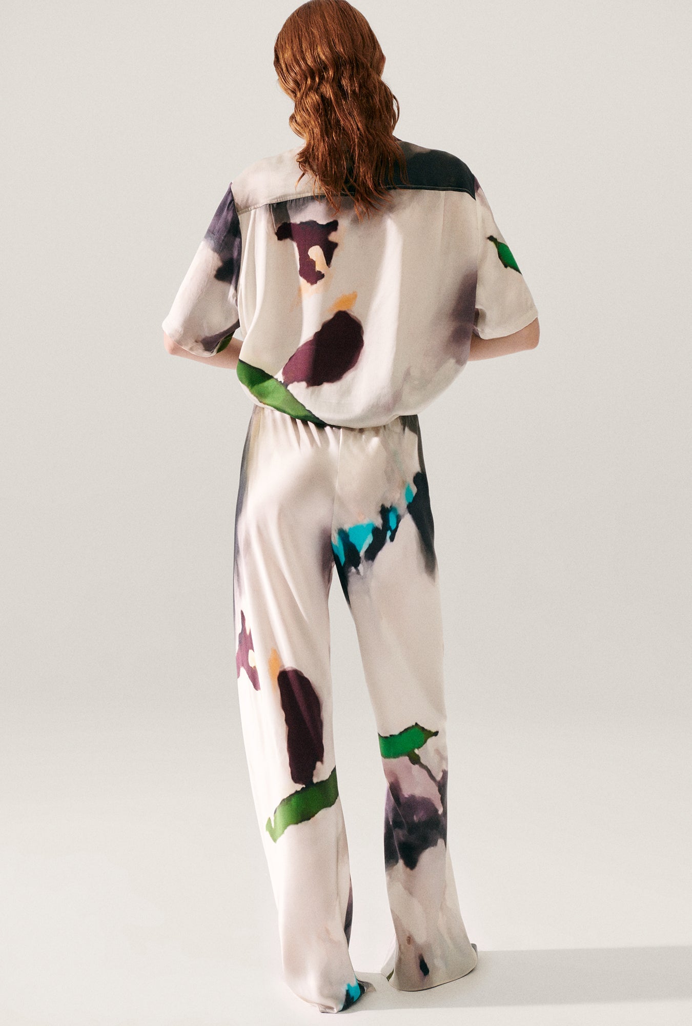 Silk Laundry Bias Cut Pants (Phosphate)