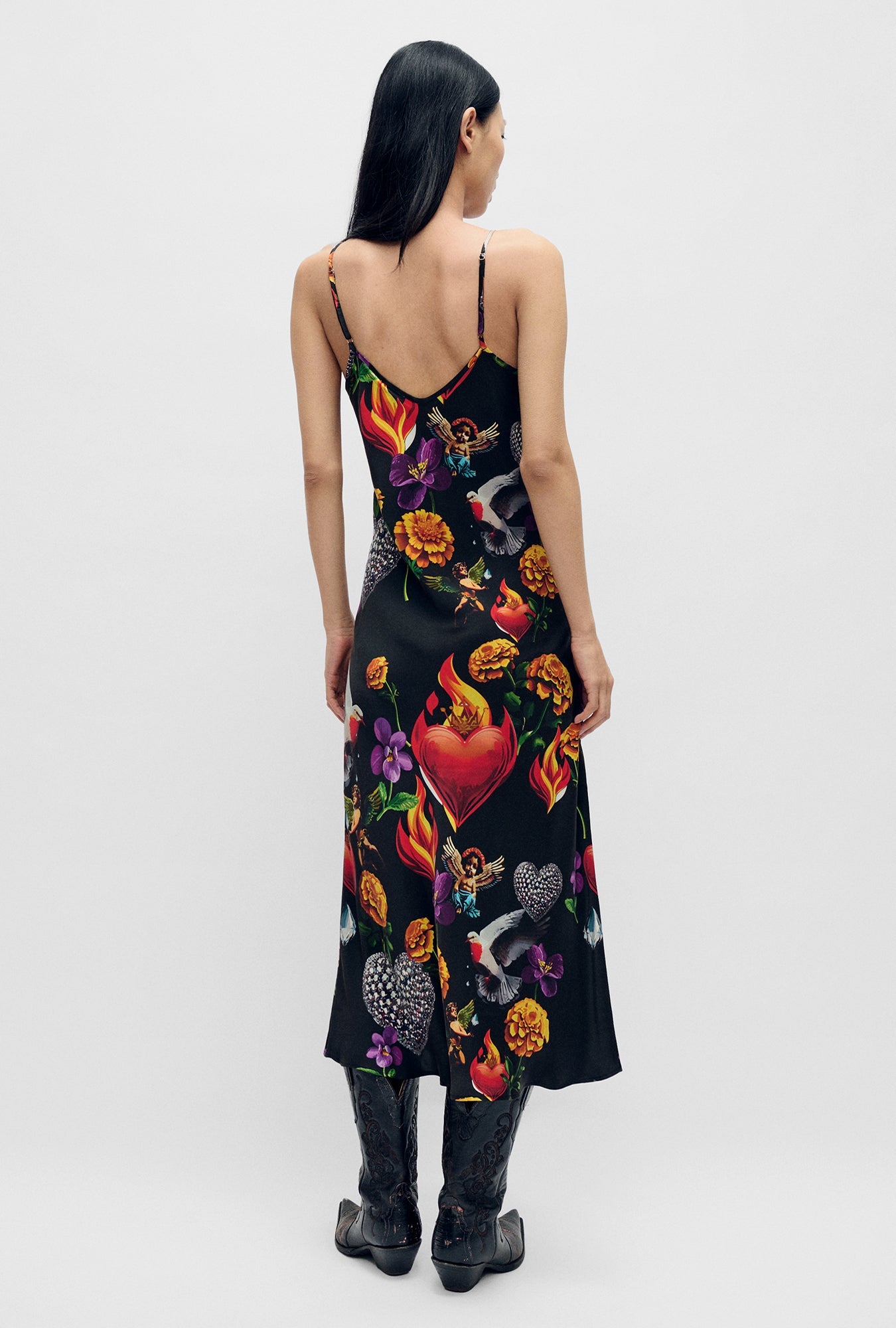 Silk Laundry 90s Slip Dress (Dearly Beloved Black)
