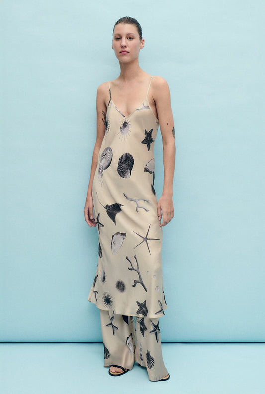 Image of Dresses. Productname: Silk Laundry 90S SLIP DRESS in Seashells colour by brand - Silk Laundry