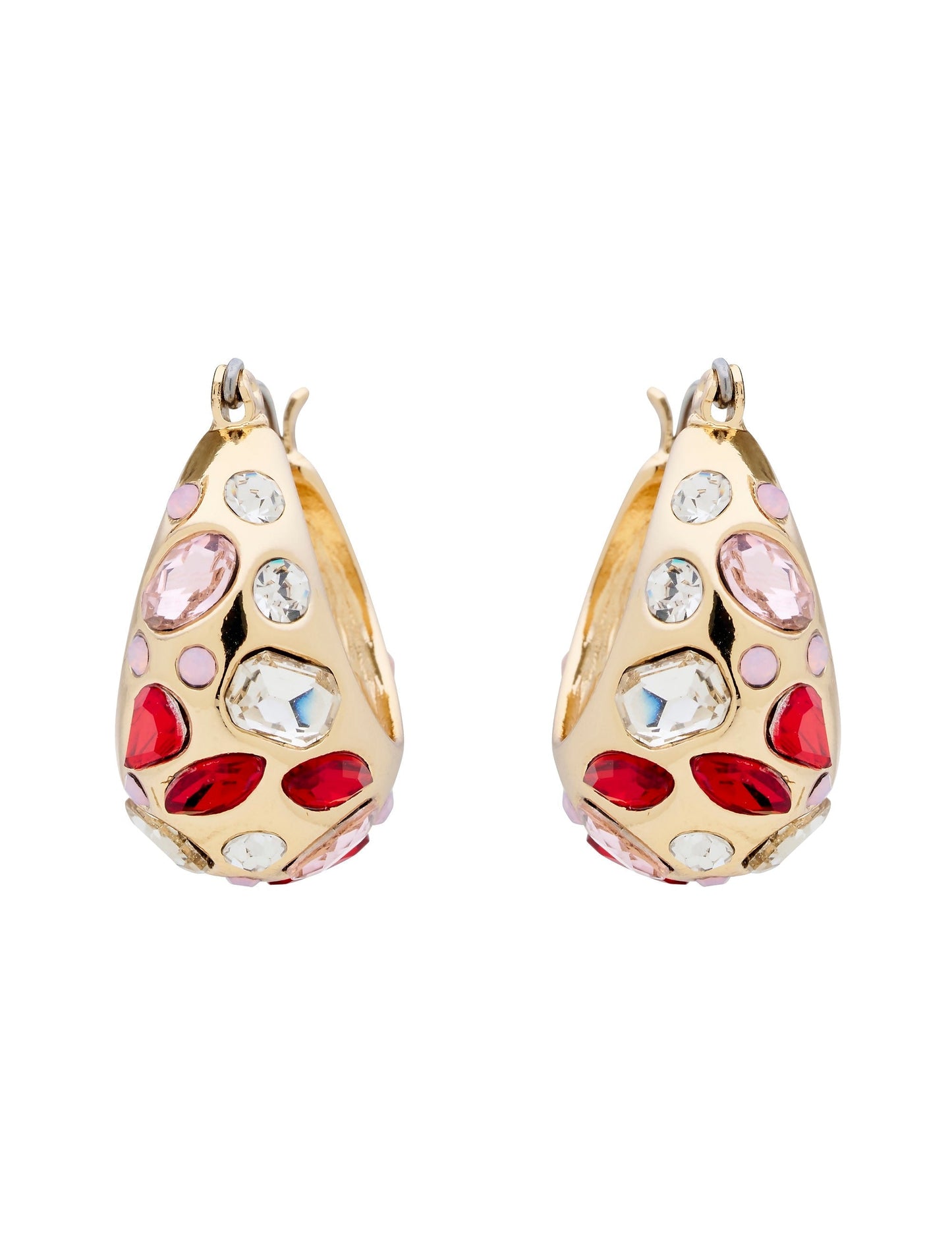 GROUP48 SCARLET CRYSTAL HOOP EARRING (Print)