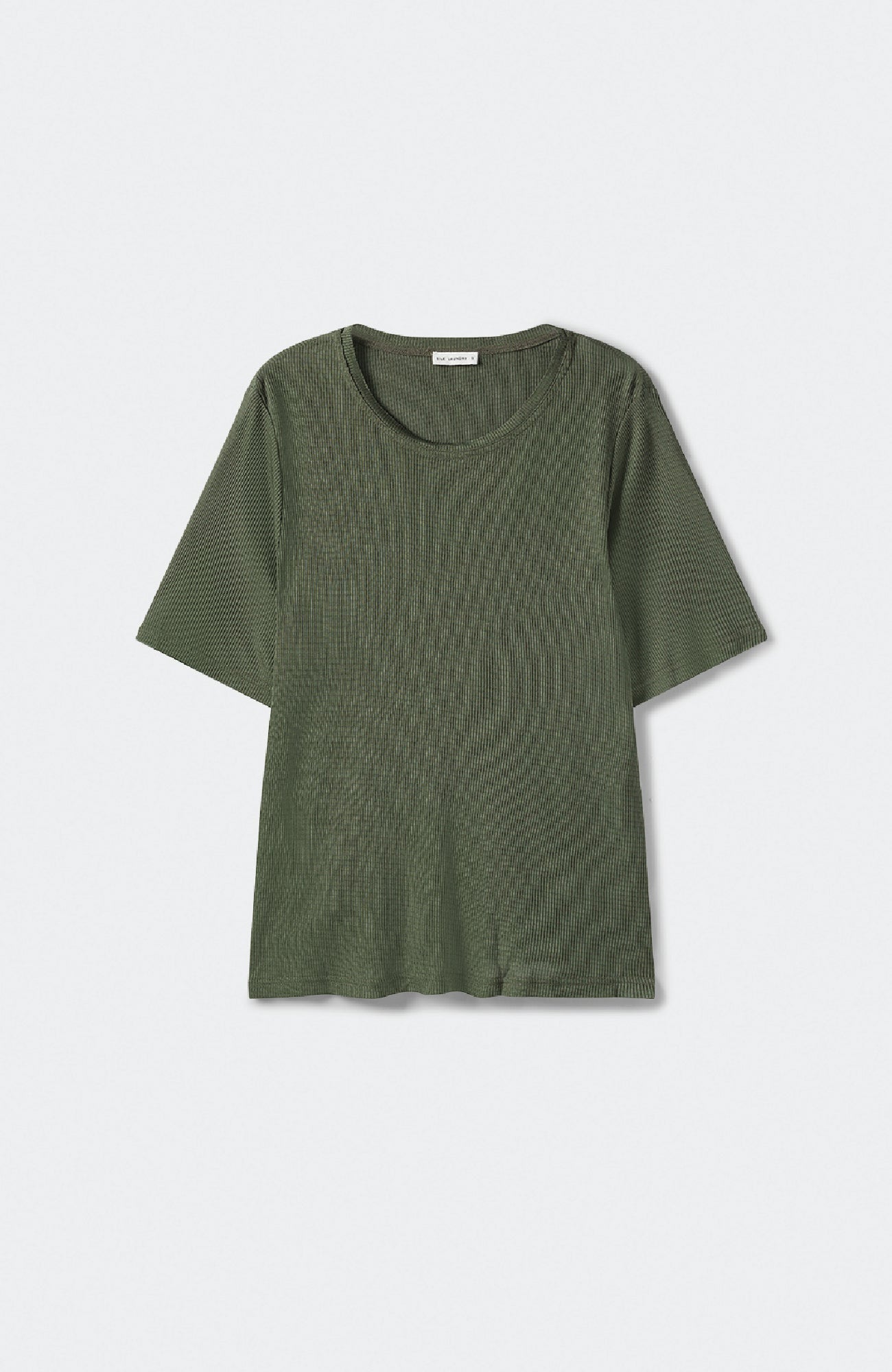 Silk Laundry Ribbed T-Shirt (Cedar)