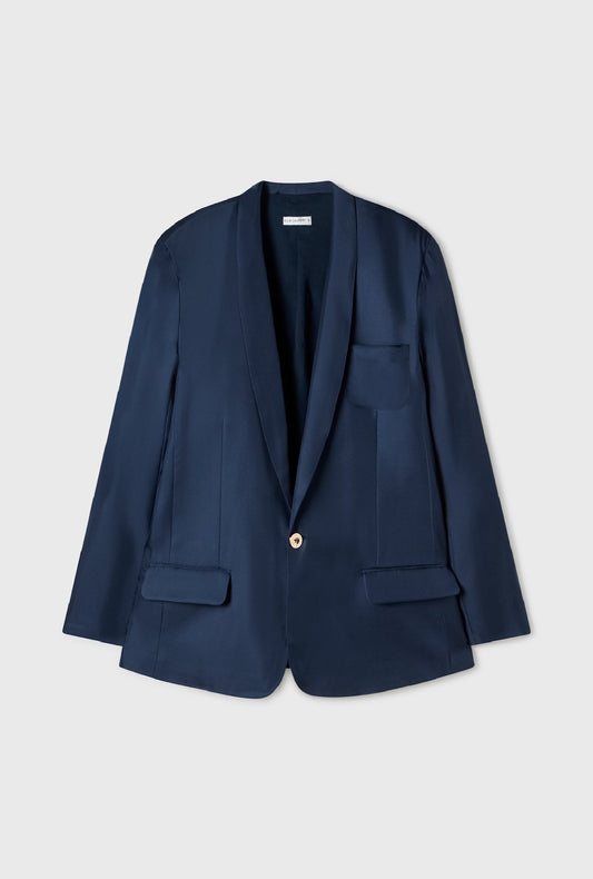 Silk Laundry Twill Miami Blazer (Midnight)
