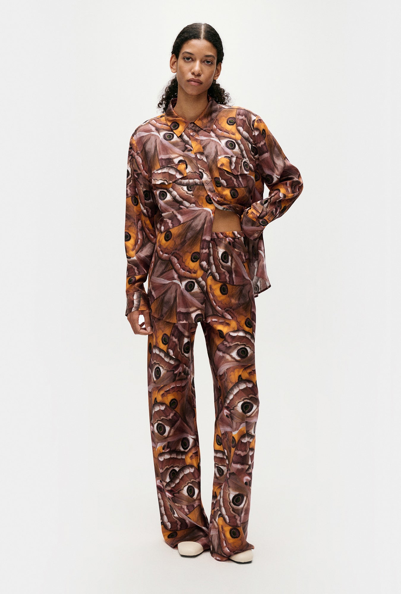 Silk Laundry Bias Cut Pants (Wingspan)