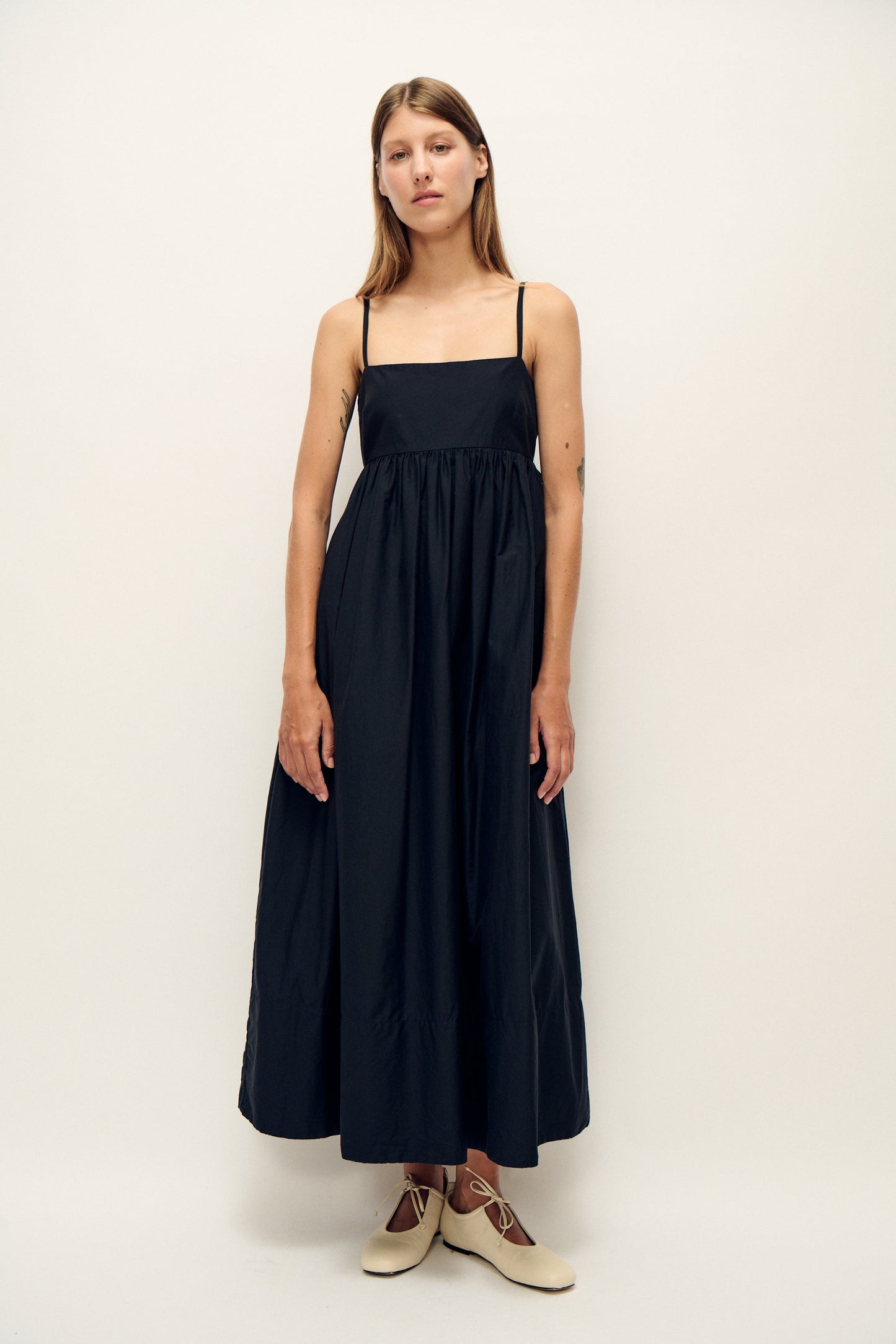 Laundry Cotton Silk Tulip Dress (Black)